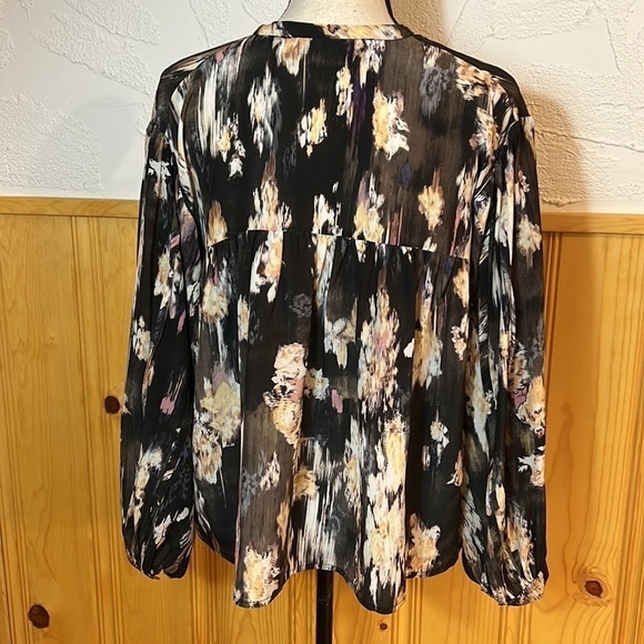 NWT IRO Anite Black & Grey Print 100% Silk Blouse Sz-M/38 - Picture 4 of 10